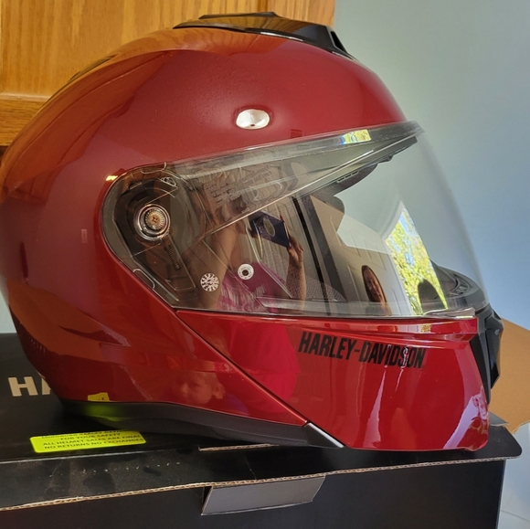 Candy Apple Red Women's Harley Davidson Helmet - Size Small - Picture 3 of 5